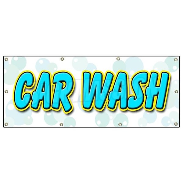 Signmission CAR WASH BANNER SIGN washing detail wax signs detailing auto self serve B-96 Car Wash - main